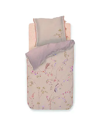 PIP STUDIO | Parure de lit en percale BAMBOO BLOSSOM 70x90cm/140x200cm Kaki |